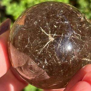 Golden rutile (1) Sphere | crystal